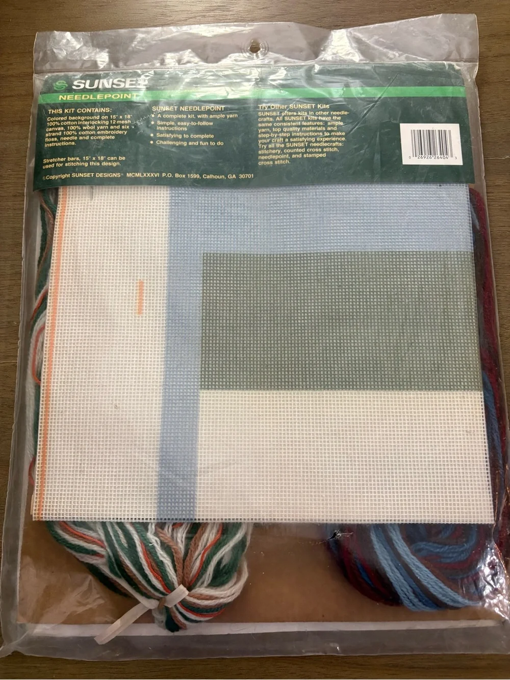 Vintage 1980s Sunset Needlepoint Kit 6404 Welcome Geese Alphabet SEALED New